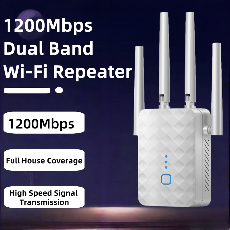 Home Security Network - 1200 Мбит/с двухдиапазонный повторитель Wi-Fi 2,4G/5