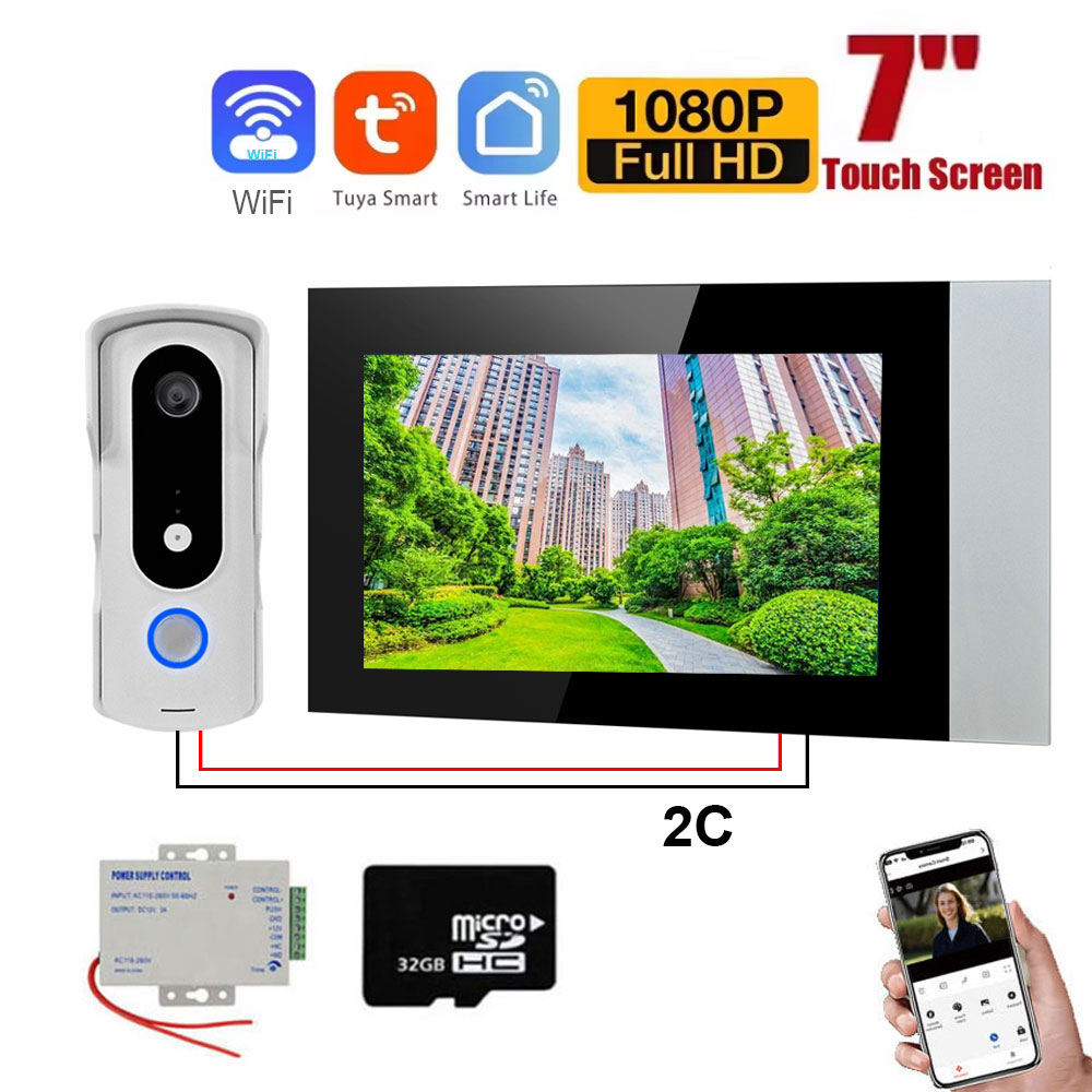 Home Security Cameras Uk - 2-проводной умный дом Tuya Wi-Fi 1080P