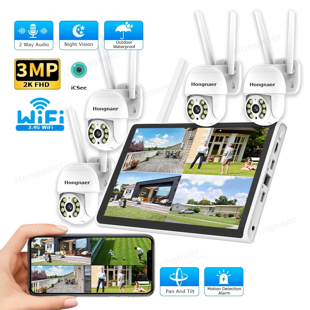 Home Security Camera System - Комплект беспроводной системы видеонаблюдения Hongnaer 2026: