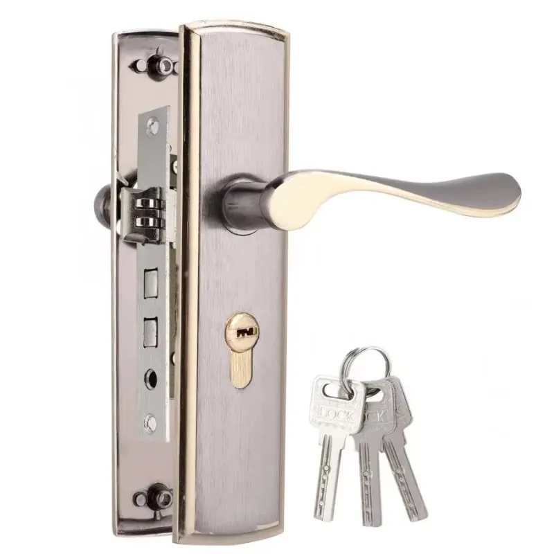 Home Security Essential - Золотая дверная ручка, замок бесшумный, строительный