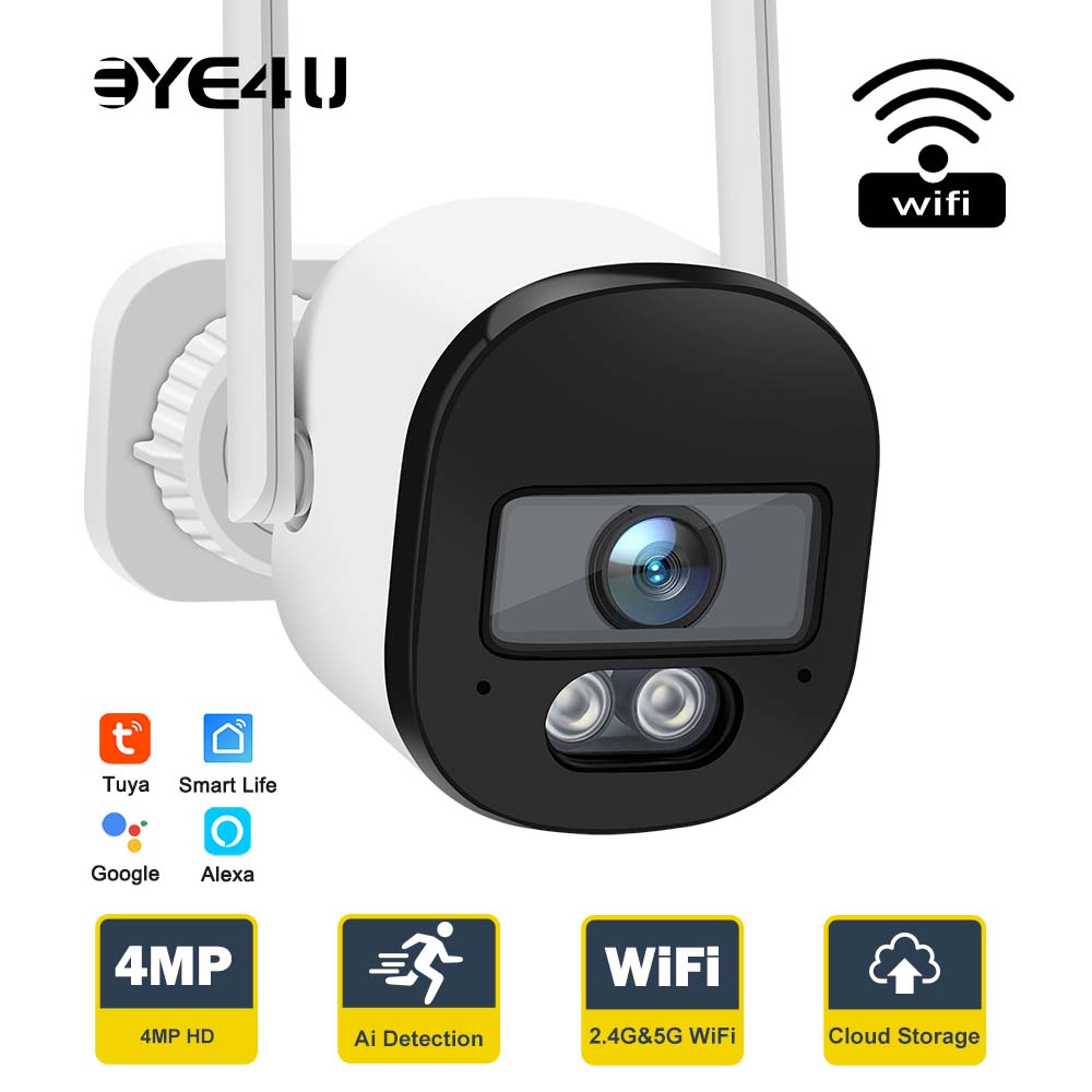 Home Security Google Camera - Камера Наружного видеонаблюдения Tuya, 4 МП,