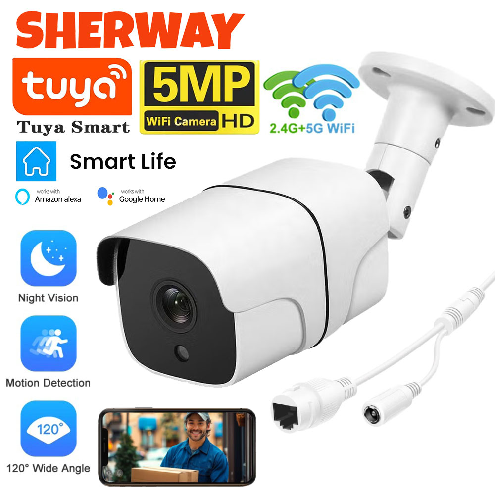 Home Security Google Camera - 5MP Tuya 5G Wi-Fi IP-камера уличная