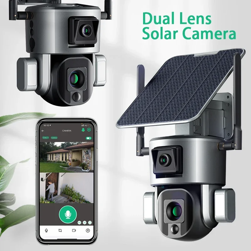 Home Security Cameras Uk - Беспроводная солнечная камера 4G с двумя