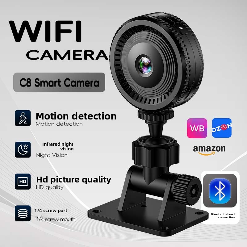 Home Security Cameras Uk - C8 круглая Wi-Fi камера наблюдения сверхвысокой