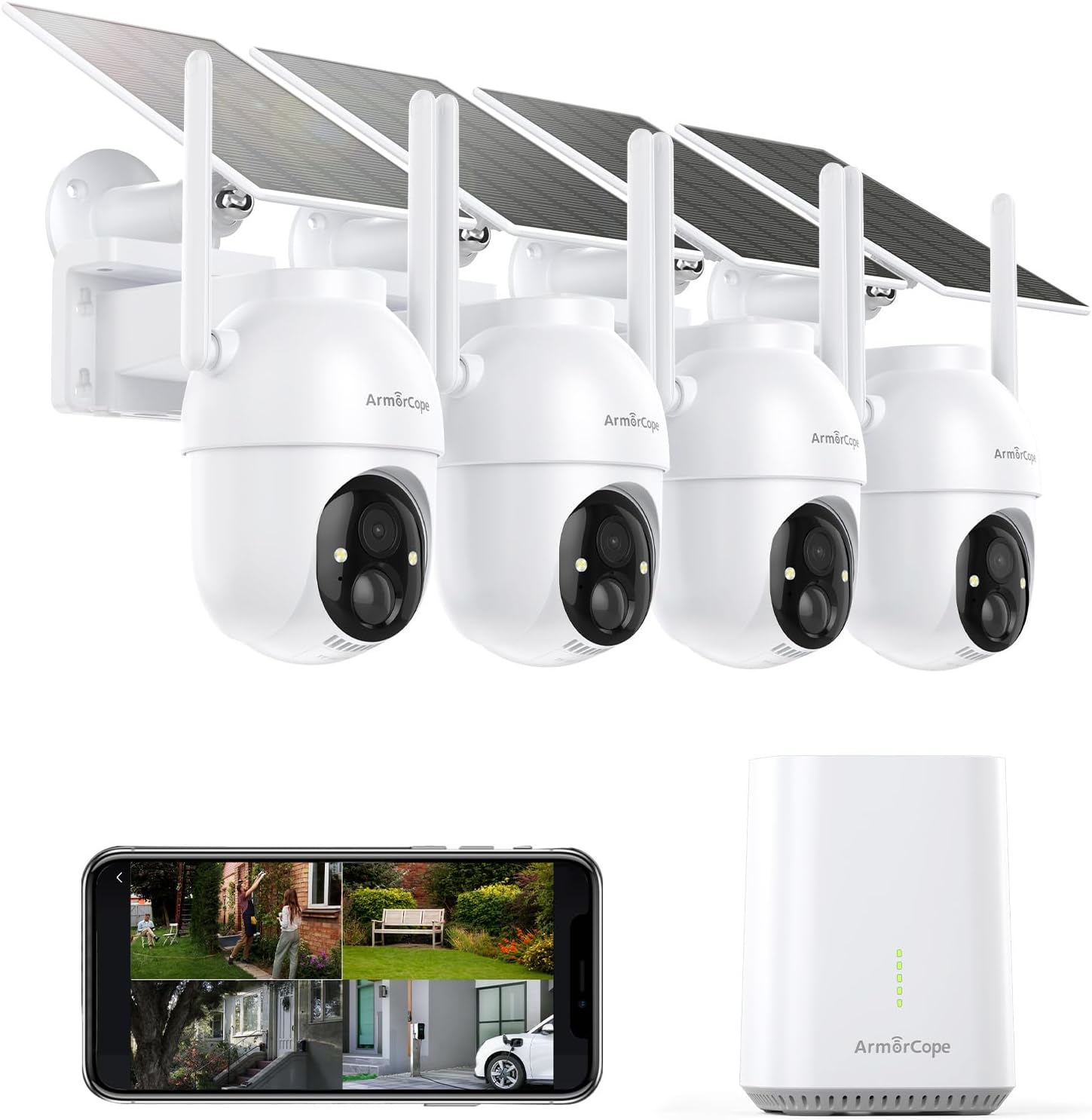 Home Security Cameras No Subscription - Беспроводные уличные камеры видеонаблюдения, комплект из
