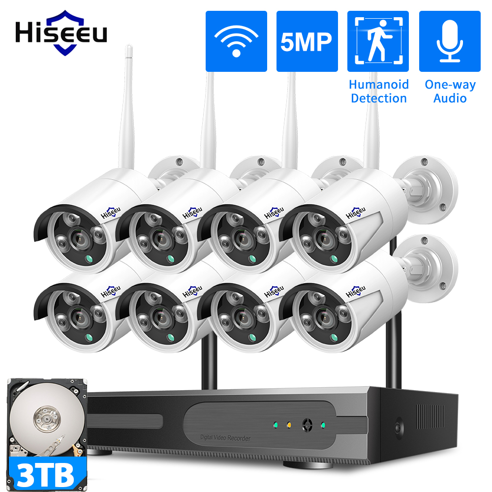 Home Security Camera System - Hiseeu 5MP WiFi Камера видеонаблюдения Группа