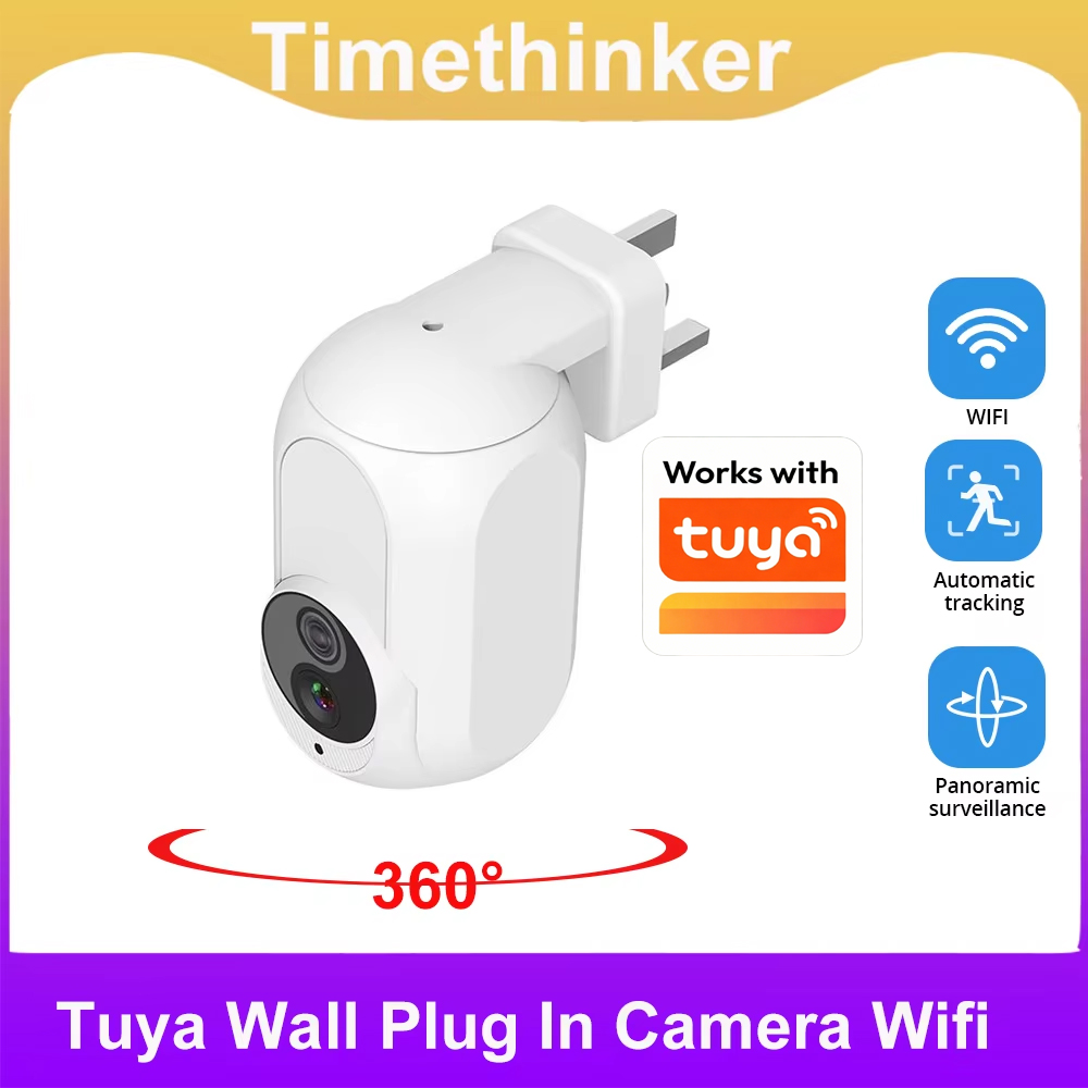 Home Security Google Camera - Настенная подключаемая камера Tuya, Wi-Fi 360°