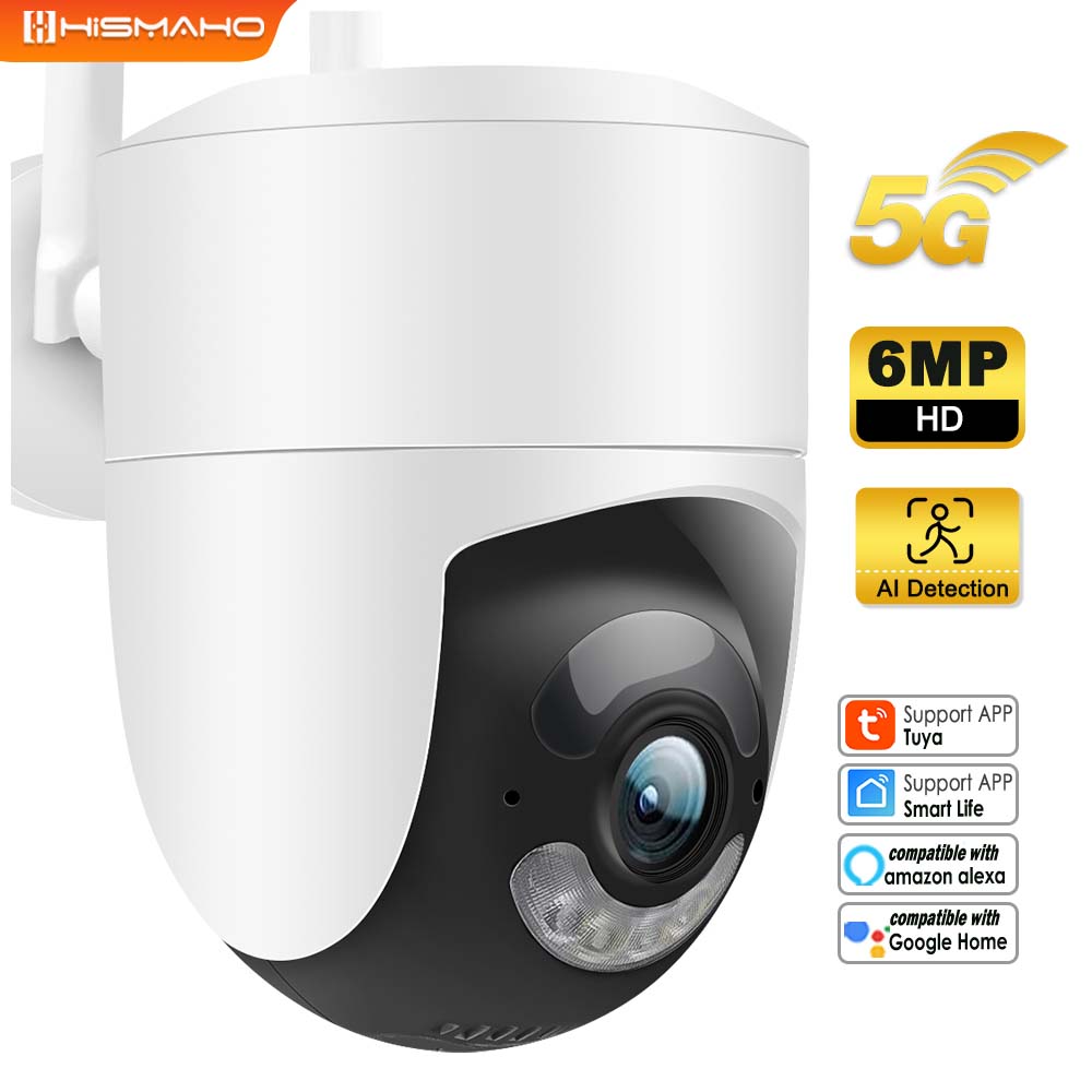 Home Security Google Camera - IP-камера Tuya 5G WIFI 6MP Alexa
