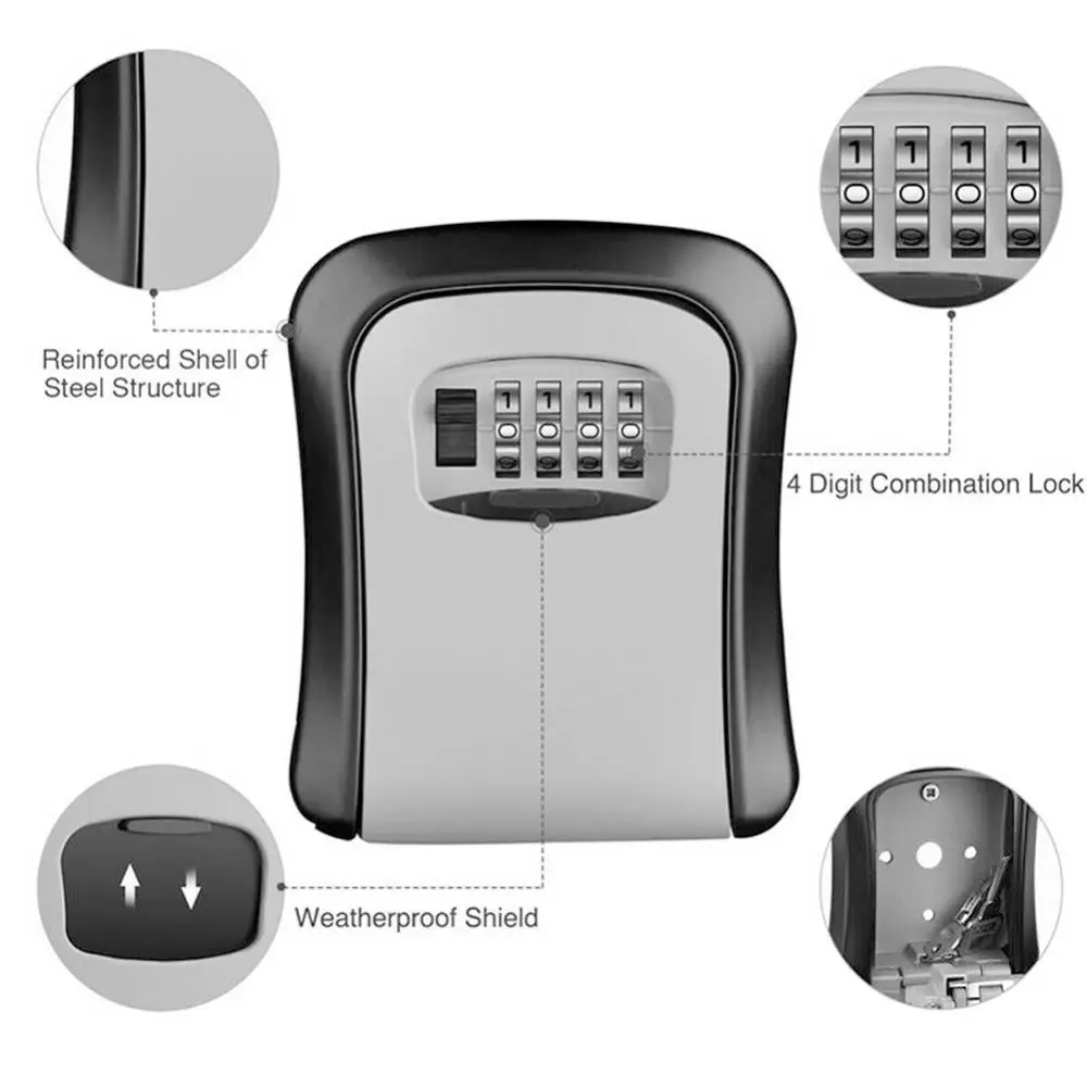 Настенный сейф для ключей с 4- – обзор и цена Home Security Essential