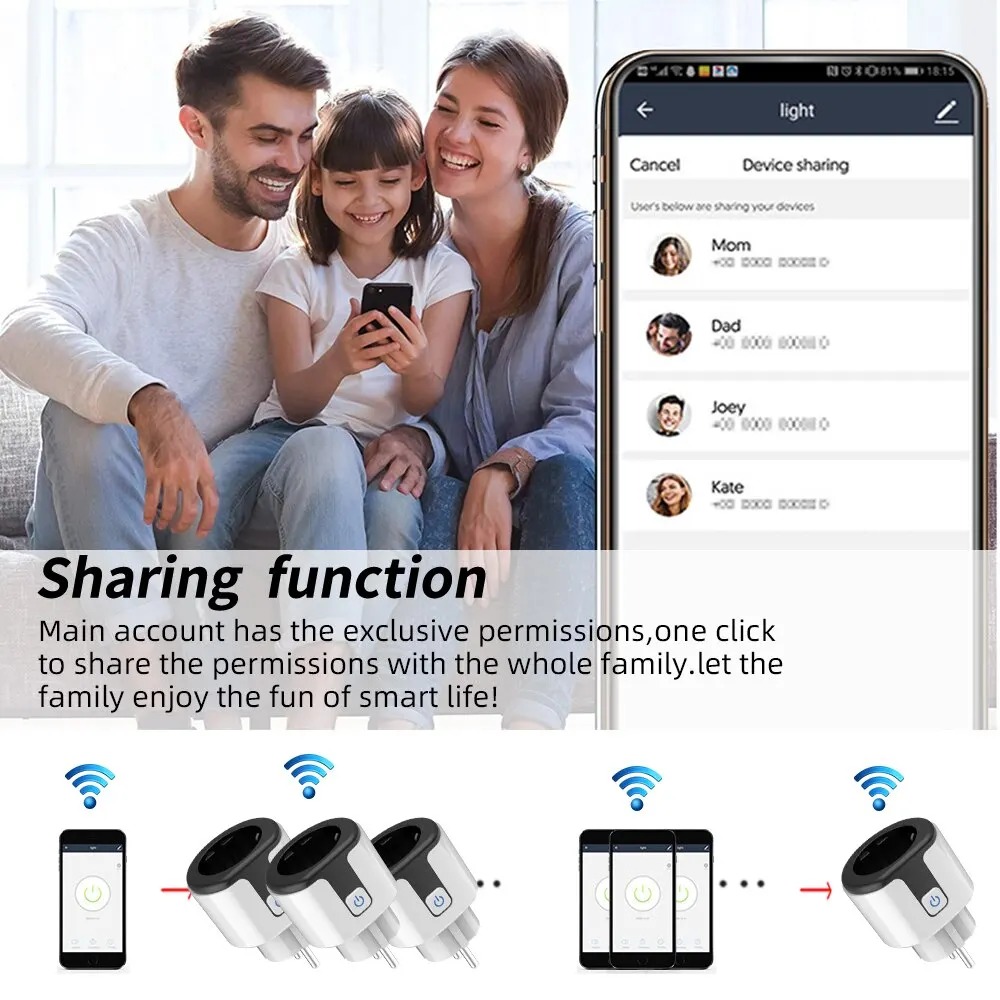 Умная розетка Wi-Fi EU, совмес – обзор и цена Home Security Alexa