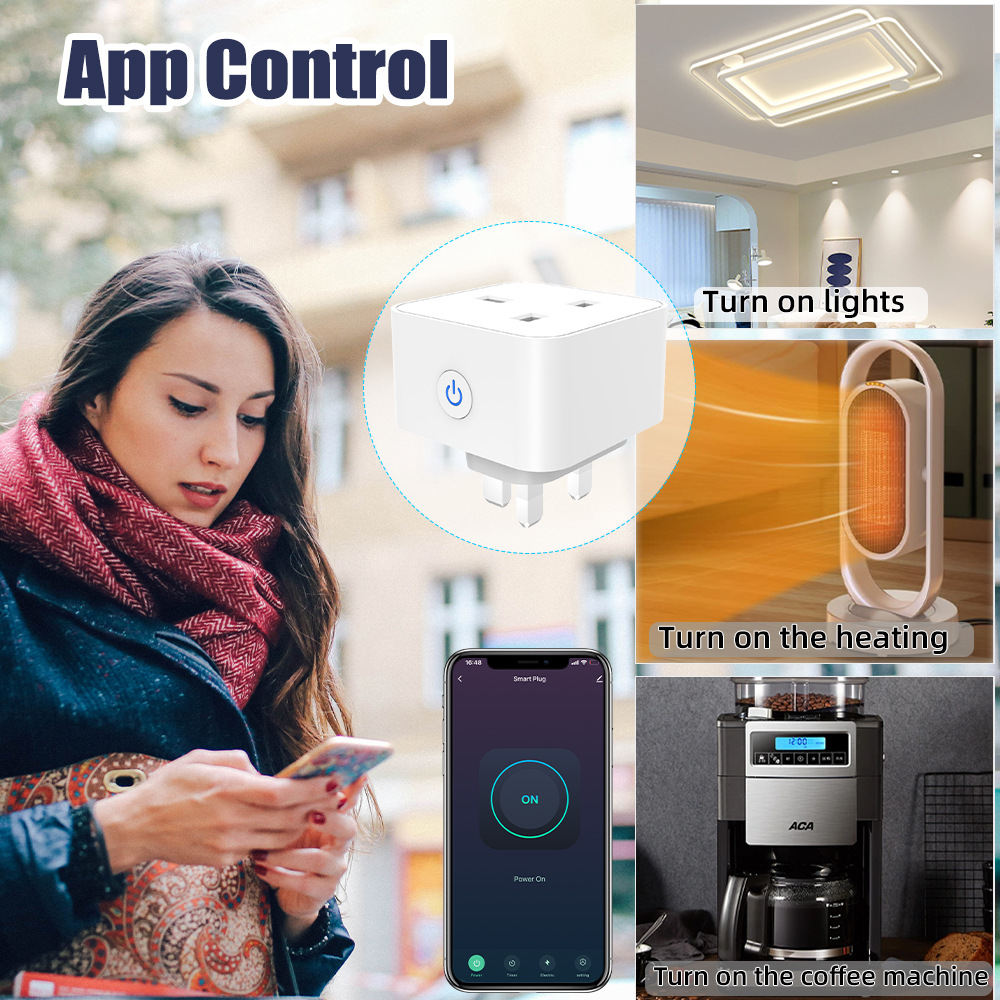 Умная розетка Tuya 16А/20А с W – обзор и цена Home Security Alexa