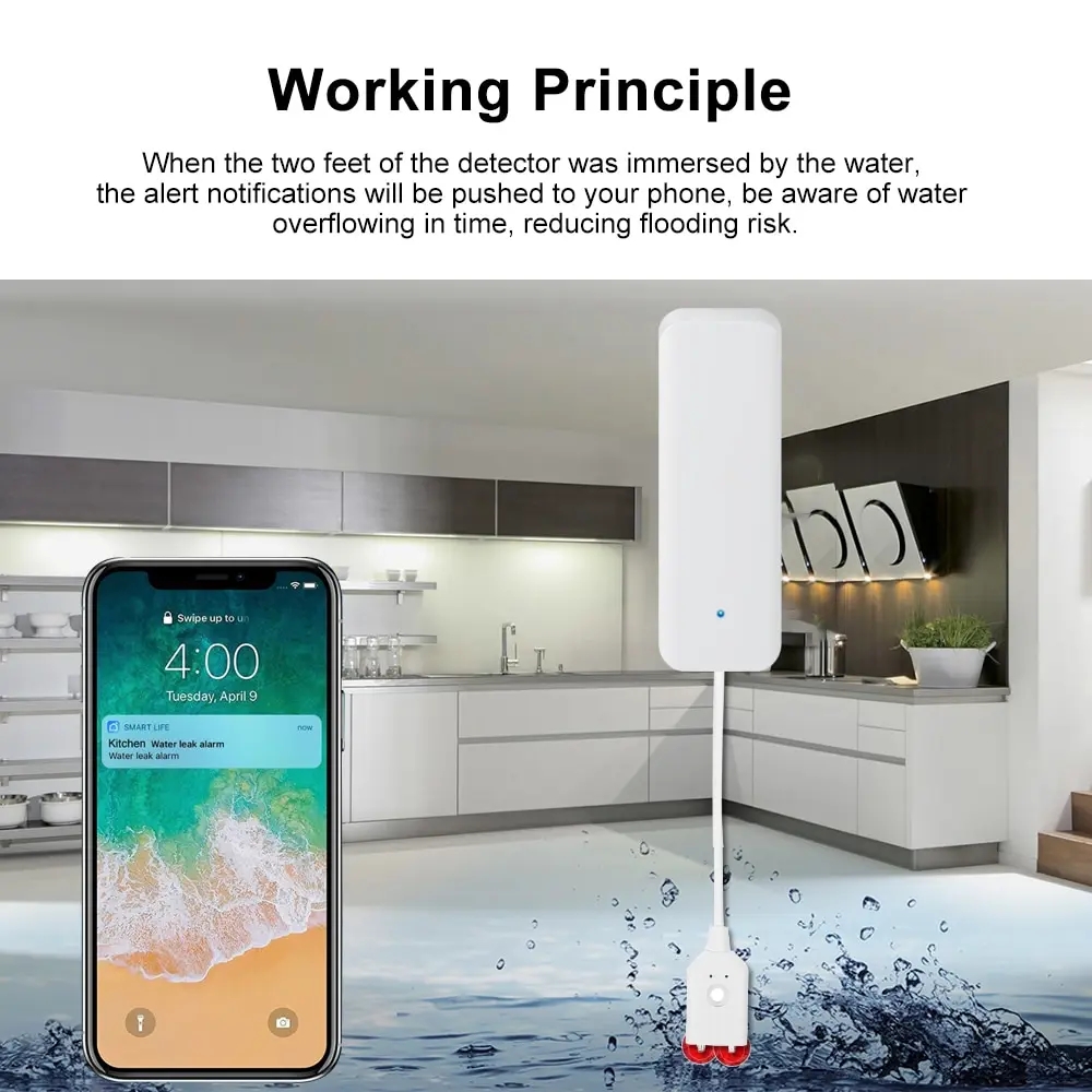 Умный датчик утечки воды Tuya, – обзор и цена Home Security Network