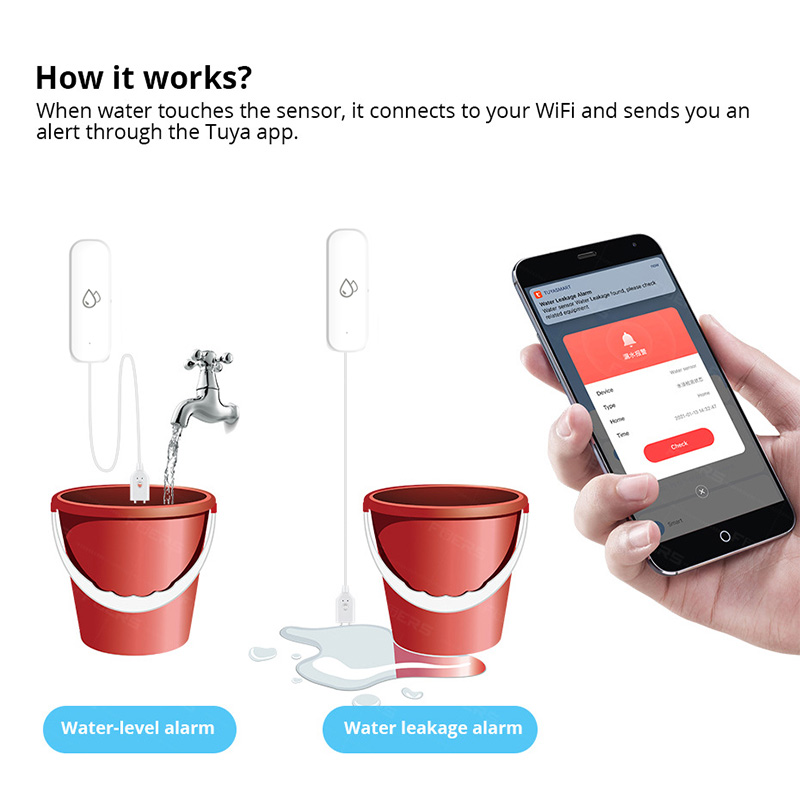 Датчик утечки воды Tuya WiFi,  – обзор и цена Home Security Alexa