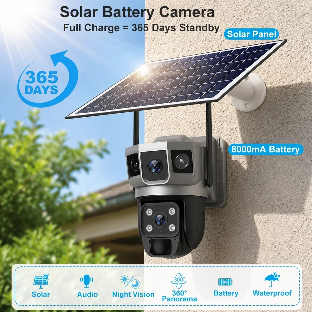 V380 4K 3 экрана 4G камера с с – обзор и цена Home Security La