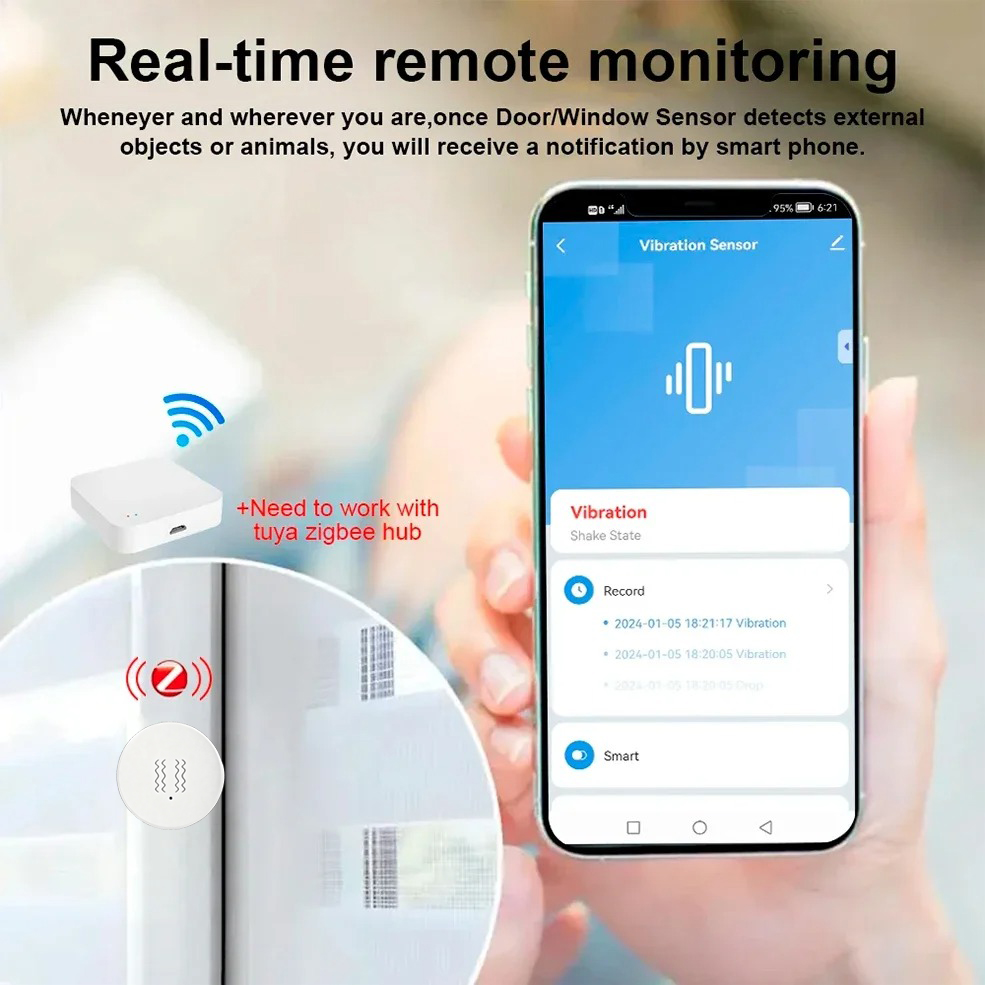 Умный датчик вибрации и наклон – обзор и цена Home Security Alexa