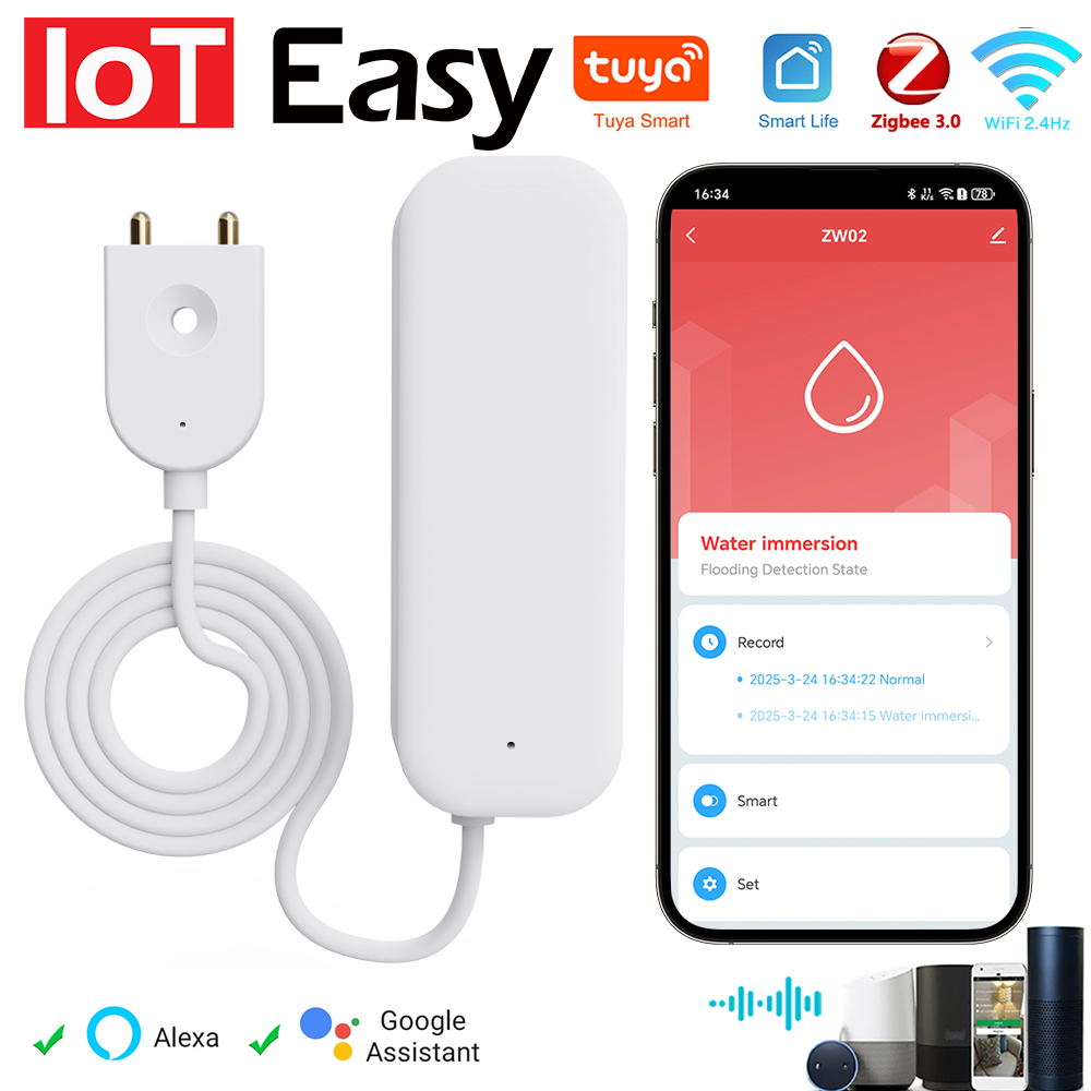 Tuya Wi-Fi ZigBee датчик воды  – обзор и цена Home Security Device