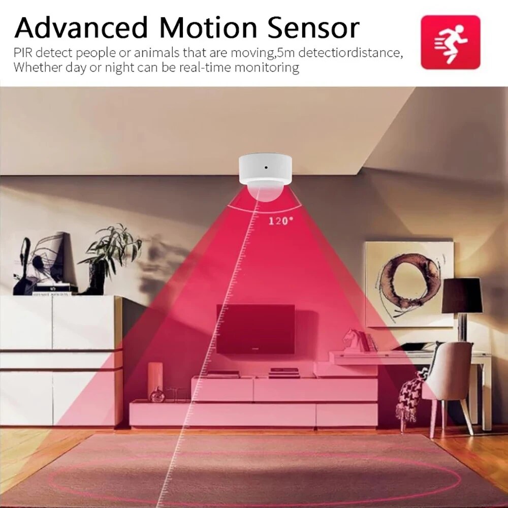 Zigbee Mini PIR датчик движени – обзор и цена Home Security Alexa