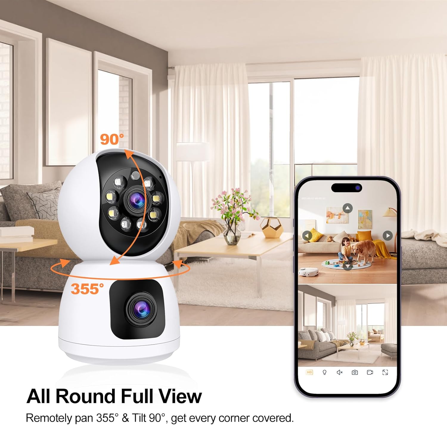 8 МП Wi-Fi IP-камера с двумя о – обзор и цена Home Security Google Camera